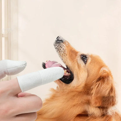 10 Pcs Pet Finger Soft Toothbrush Finger Sleeve Brushes Remove Tartar Cochlear Clean for Dog Cat Toothbrush Pet Oral Care