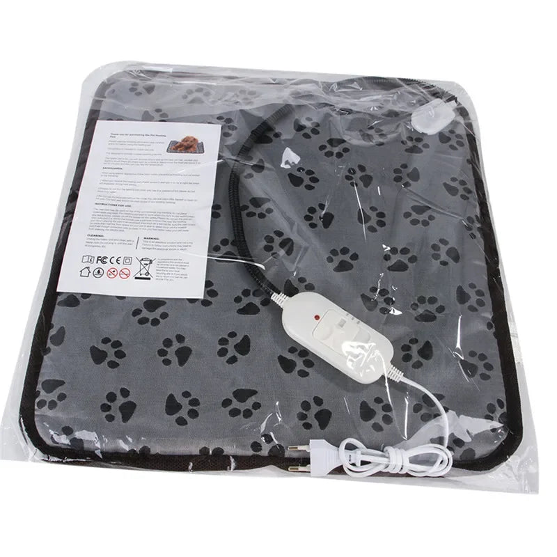 Pet Heated Mat Dog Temperature Adjustable Dog Heating Pad Waterproof Electric Heating Pad 3,9 Gears Timer Dog Sleeping Supplies