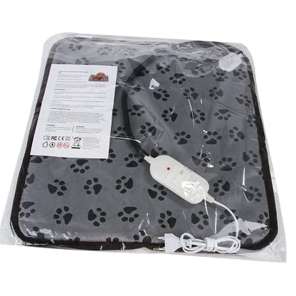Pet Heated Mat Dog Temperature Adjustable Dog Heating Pad Waterproof Electric Heating Pad 3,9 Gears Timer Dog Sleeping Supplies