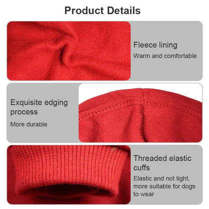 Adidog Autumn Winter Warm Dog Clothes Dog Hoodies Pet Warm Coat for Medium Large Dog Jacket Sweater Puppy French Bulldog Clothes
