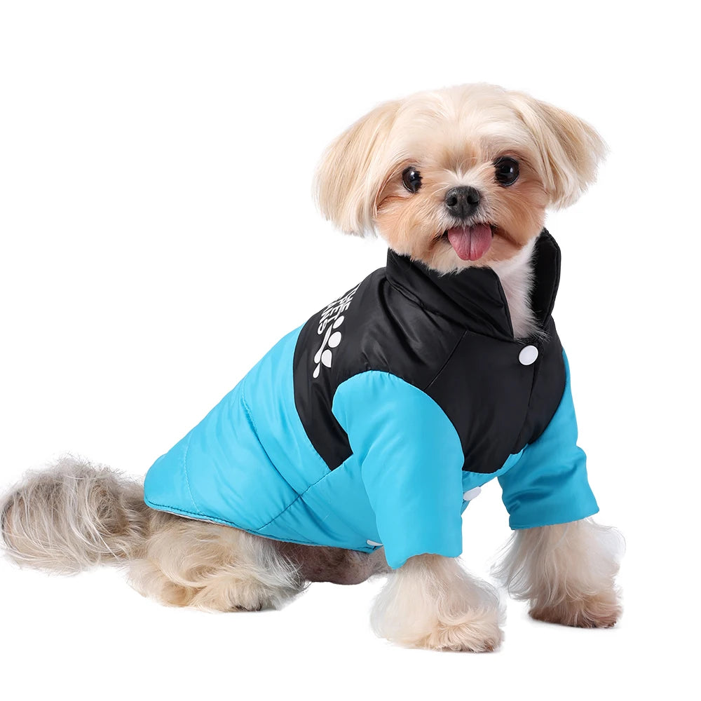 Reversible Dog Jacket For Small Medium Dogs Waterproof Pet Clothes For Winter Warm Pets Outfits Chihuahua Yorkshire Pug Costume