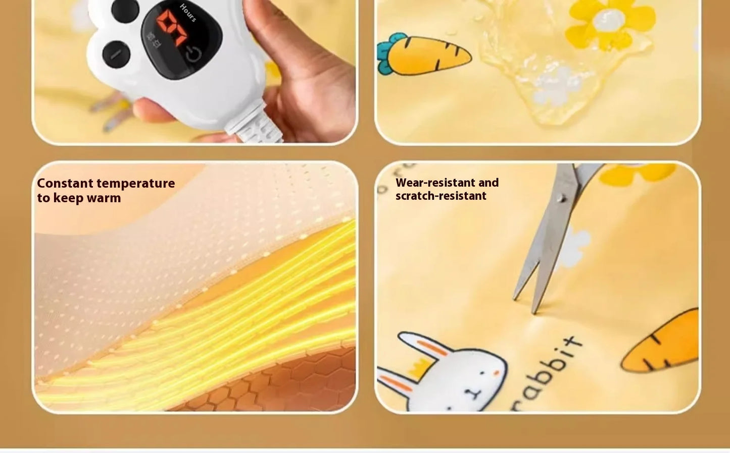 40x60cm Pet Electric Blanket Heating Pad Dog Waterproof Blanket Cats Dogs Electric Blanket Cat Small Heating Pads Pet Products