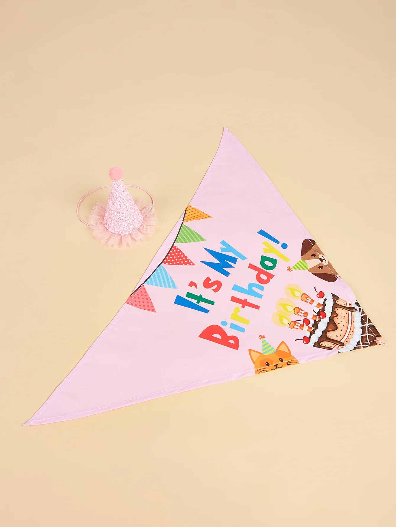Dog Happy Birthday Decoration Dog Costume Hats Bowknot Bandana Neckerchief Bibs Banners Party Cat Dog Pets Accessories Perros