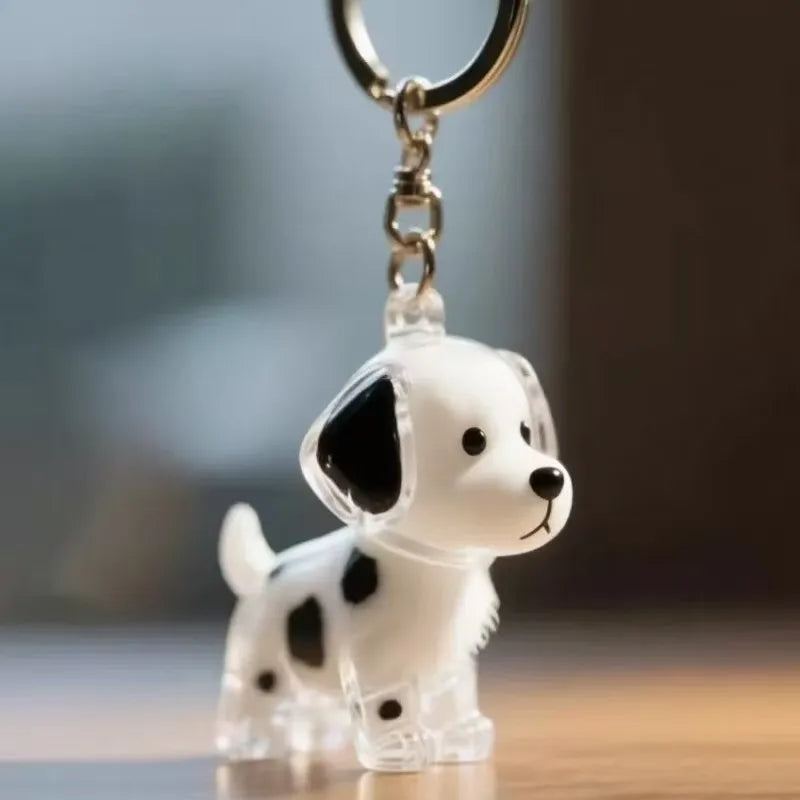 Dog Hair Storage Pendant Keychain Transparent Pet Fur Keepsake Capsule DIY Decoration Memorial Gifts for Pet Lovers Home Display