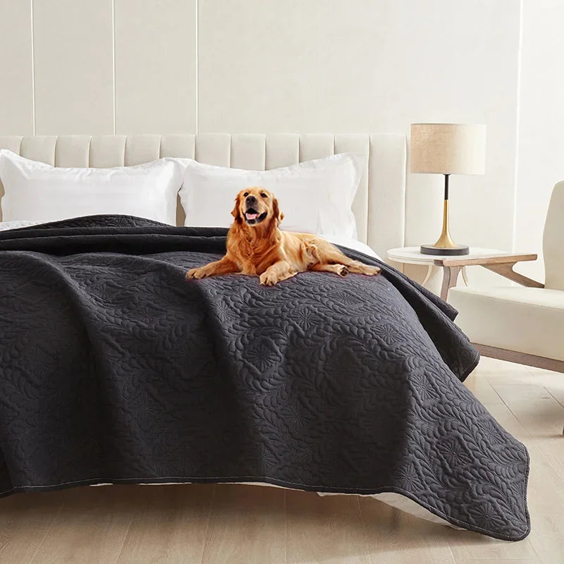 Dirt-Proof Bedspread Waterproof Dog Bed Cover Pet Blanket for Furniture Bed Protector Couch Cover for Dogs Cats Non-Slip Backing