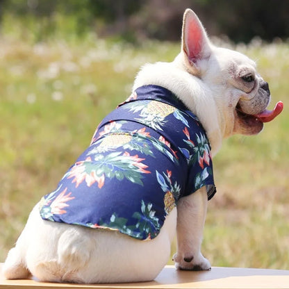 Summer Pet Dog Clothes Cool Beach Hawaiian Style Dog Cat Shirt Breathable Dog T-Shirts Chihuahua Dog Costumes Pet Puppy Clothing
