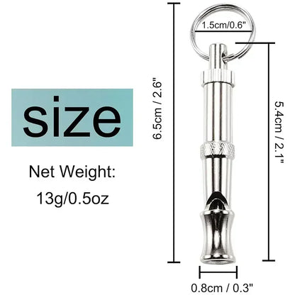 1/2Pcs Dog Whistle To Stop Barking, Adjustable Sound Pitch Dog Whistle With Keychain, Professional Recall Pet Puppy Cat Dog