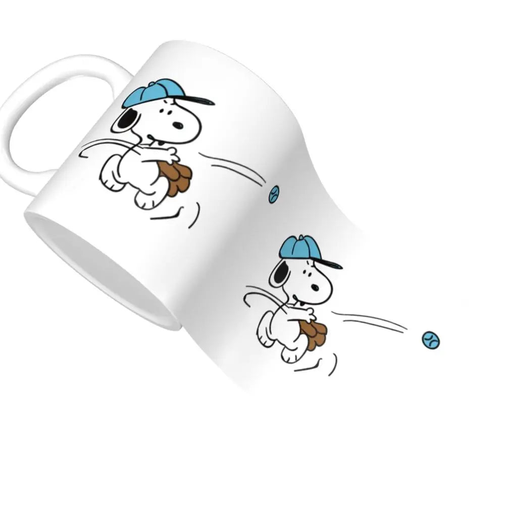 Manga Snoopy Woodstock Cartoon Dog Coffee Mug DIY Customized Ceramic Tea Milk Mug