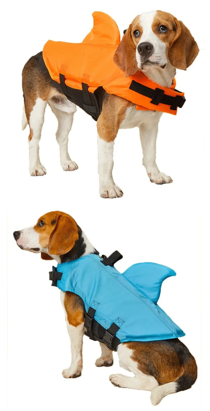 Shark Fin Dog Life Jacket Enhanced Buoyancy Small Dogs Swimming Clothes Safety Vest with Handle for Dogs Surfing