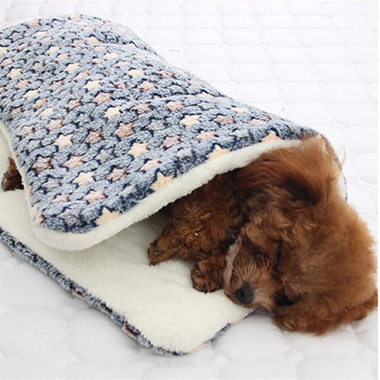 the PAWCOZY THICK BLANKET - Soft Flannel Pet Mat/Dog Bed, Winter Thicken Warm Cat/Dog Blanket, Puppy Sleeping Cover Towel, Cushion for Small/Medium/Large Dogs