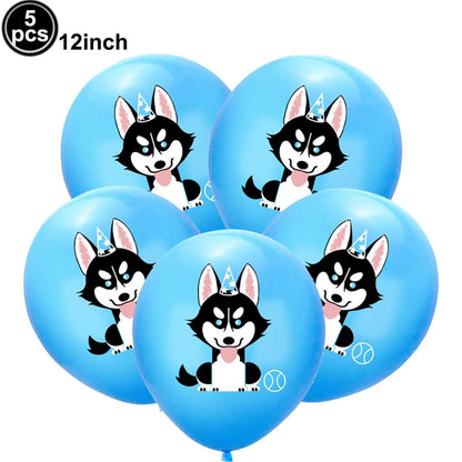 Dog Birthday Party Decorations 12inch Latex Print Animal Balloons Cute Pet Puppy Theme Baby Shower Birthday Party Decor Supplies