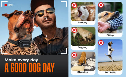 the ULTRACOMMAND DIGITAL TRAINER - 800m Digital Dog Training Collar, Waterproof Rechargeable Remote-Control Pet with LCD Display for All Size Shock Vibration Sound