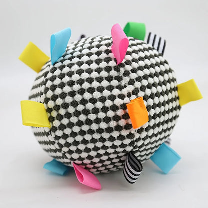 Heavy-Duty Chew-Proof Dog Training Ball with Bell - Interactive Fetch Toy, Polyester Puppy Ball for Less Aggressive Chewers