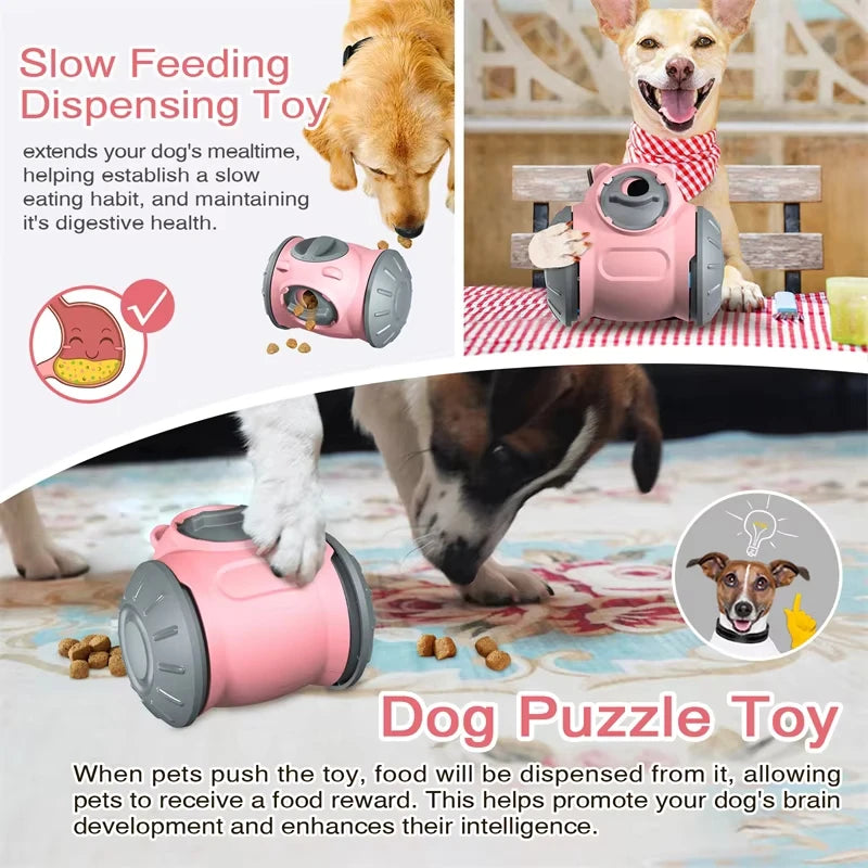 Dog Toy Ball for Aggressive Chewers, Interactive Fetch Dog Ball with Fun Squeaky Wobble Giggle Sound, Durable for Medium Dogs