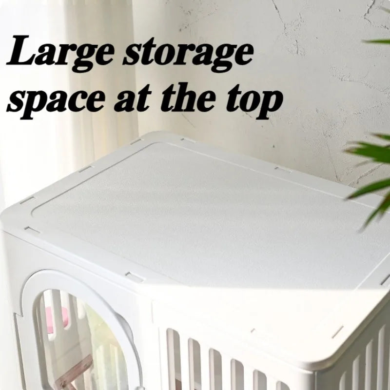 Indoor Dog House Large Space Pet Cage Noiseless Universal Wheel Transparent Dogs Villa Kennel Pet Accessories Products