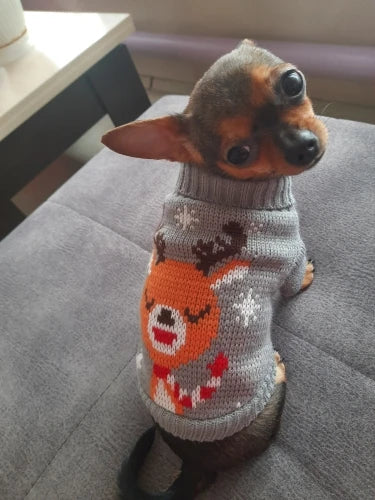 Dogs Sweater Winter Knitted Dog Jumpers For Small Large Dogs Designer Cat Chihuahua Warm Clothes For Small Breeds Dogs Christmas