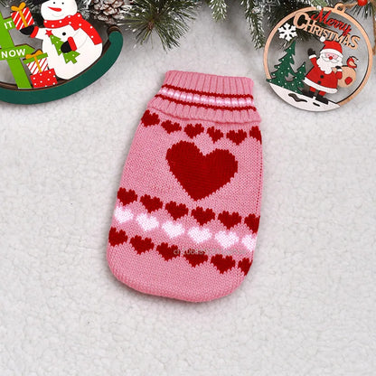 the PAWFROST COZY KNIT PET SWEATER - Small Cat/Dog Sweater/Pullover, Winter Dog Clothes for Small Dogs, Chihuahua/Yorkies Puppy Jacket, Pet Clothing Christmas