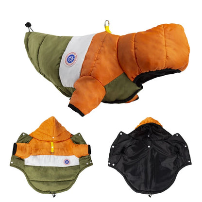 the SLEIGH DOG - Warm Dog Cotton Jacket Outfit, Winter Pet Clothes, Puppy Coat for Small/Medium Dogs and Cats, French Bulldog/Chihuahua/Poodle Clothes