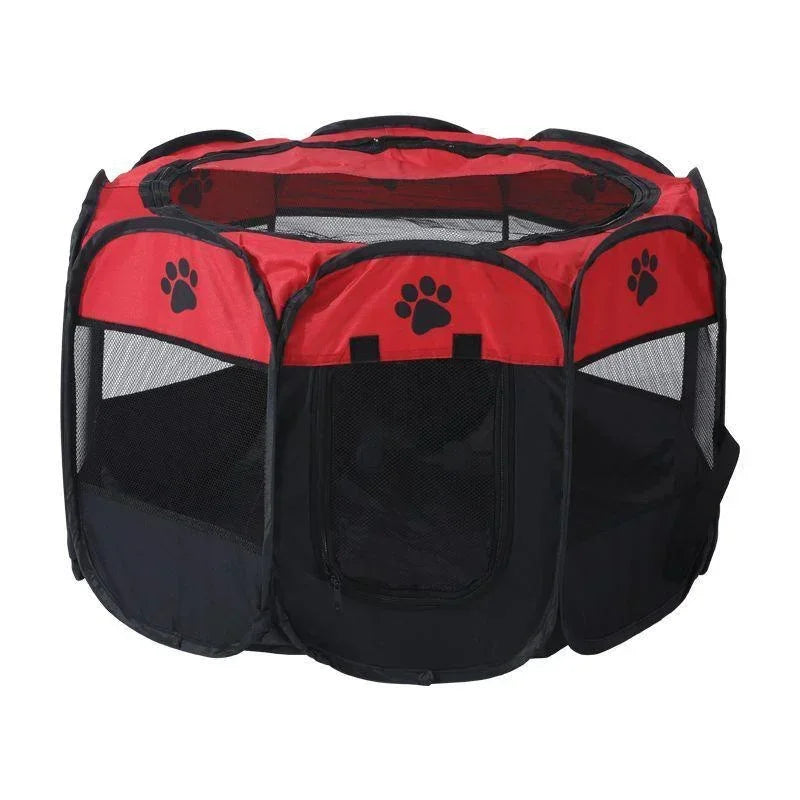 the DOGGY PLAYPEN - Portable Foldable Pet Tent Kennel, Octagonal Fence Puppy Shelter, Easy to Use Outdoor Easy Operation Large Dog Cages, Cat Fences