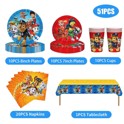 Paw Patrol Birthday Decoration Skye Birthday Decorations Set Balloons Backdrop Plates Cups Paw Patrol Birthday Party Favors Gift