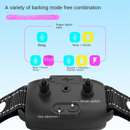 the BARK STOPPER - Intelligent Dog Collar Anti Barking Automatic Stop Device Dog Training Electric Anti Disturbance Stop Barking Waterproof