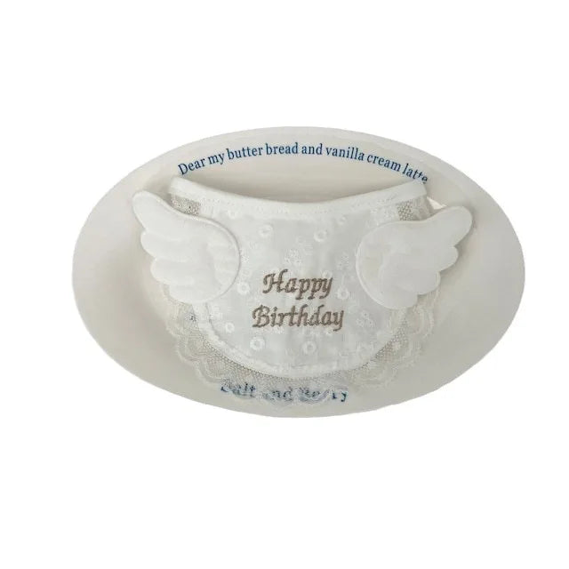 Cute Wing Dog Birthday Party Bib Pet Cat Saliva Towel Bib Teddy Pet Decoration Dog Triangle Scarf Pet Supplies Cat Accessories
