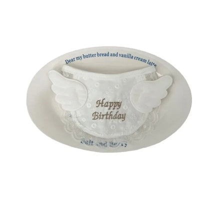 Cute Wing Dog Birthday Party Bib Pet Cat Saliva Towel Bib Teddy Pet Decoration Dog Triangle Scarf Pet Supplies Cat Accessories