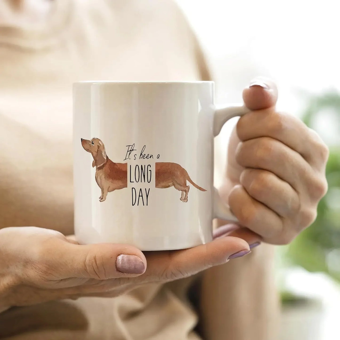 Dachshund mug, ceramic coffee cup, gift cup interesting Weiner dog cup coffee office home 320ML