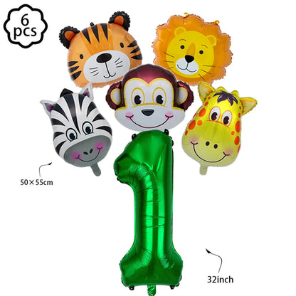 Jungle party Banner Garland Hanging swirls decor Jungle Wild One Birthday decor Safari Jungle Animals Birthday Party Decoration