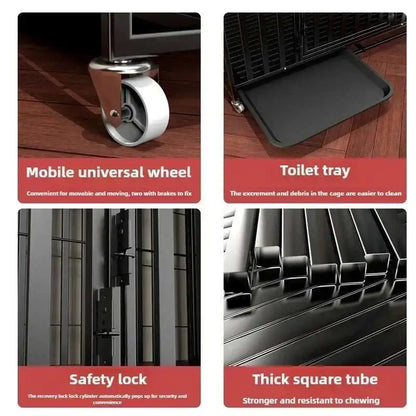 Household Indoor and Outdoor Dog Cage Large Dog Medium Dog Cage with Toilet Golden Retriever Labrador Cage Pet Supplies House