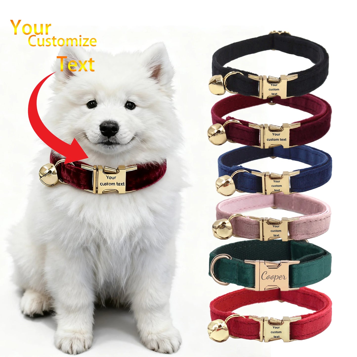the PAWMARK SIGNATURE ID COLLAR - Custom Engraved Pet Collars, Can Be Engraved with Pet Name, ID and Logo, Suitable for Large/Medium and Small Cats and Dogs