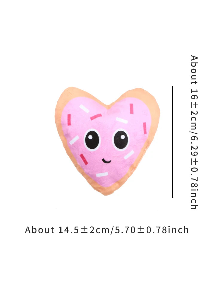 Afternoon tea dessert series sound plush dog toys containing loud paper tape BB called interactive play pet supplies