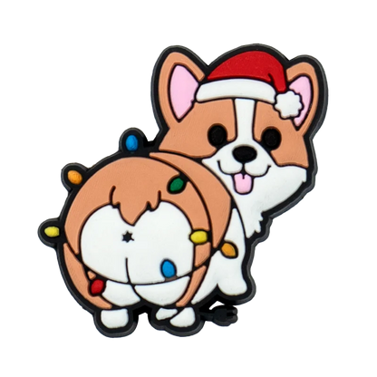 1pcs PVC Dog  Dachshund Corgi Paw Shoe Charms Shoe Decorations Accessories Pins for Women Men Kids Gift,Bulldog Clog Buckles