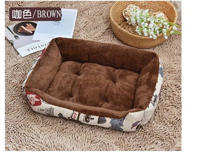 Warm Dog House Soft Nest Pet Large Dog Bed Baskets Fall Winter Kennel For Cat Washable House Puppy Supplies Cotton Kennel Mat