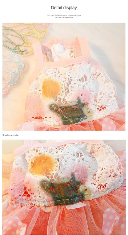 Summer Pet Princess Clothes Pet Dog Dress For Dogs Skirt Dog Wedding York chihuahua poodle For Dogs Skirts Cat Dresses