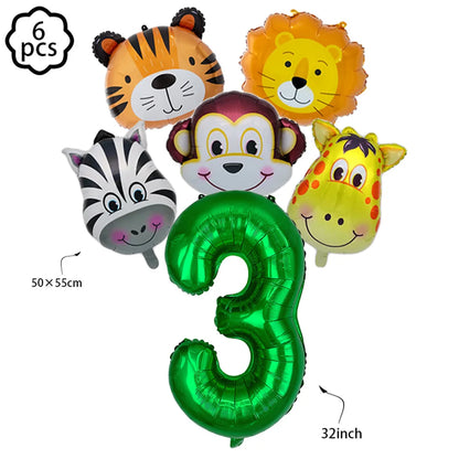 Jungle party Banner Garland Hanging swirls decor Jungle Wild One Birthday decor Safari Jungle Animals Birthday Party Decoration
