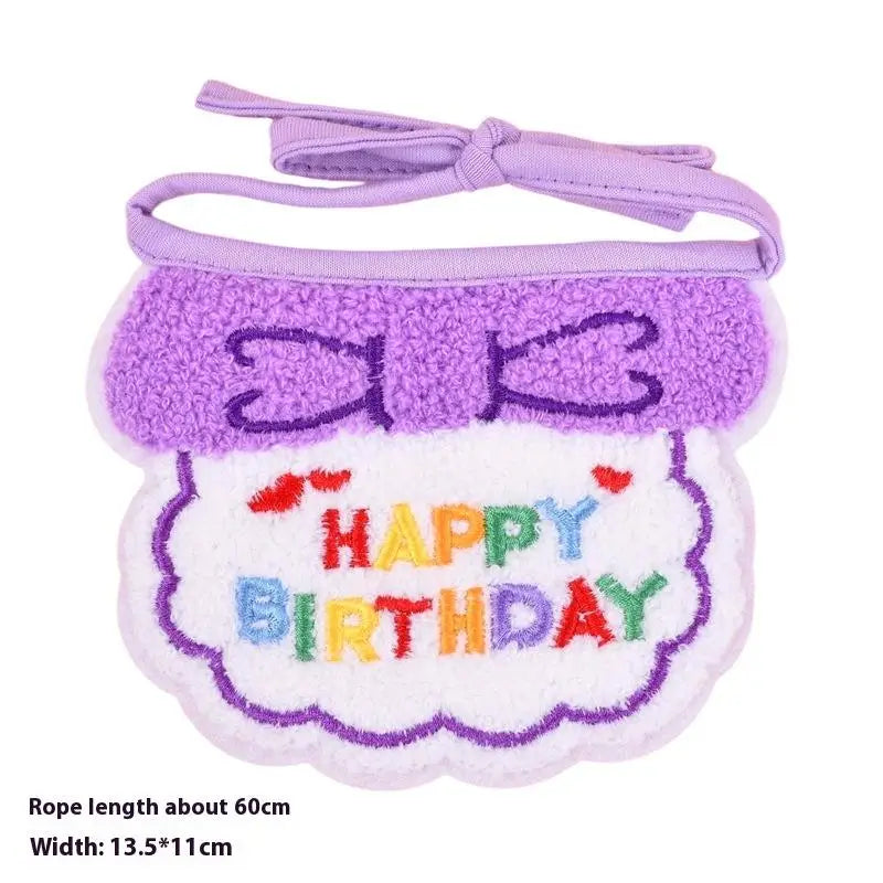 the BIRTHDAY DOGGY - Pet Cat/Dog Birthday Scarf/Hat Set, Cat/Dog Birthday Party Supplies, Pet Scarf Birthday, Hat/Scarf Small/Medium Pet Accessories