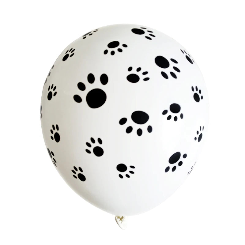 10pcs 12inch White Black Ballons Dog Cat Animals Pet Paws Latex Balloons Happy Birthday Party Baby Shower Decoration Kids Toy