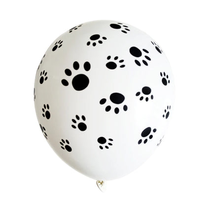 10pcs 12inch White Black Ballons Dog Cat Animals Pet Paws Latex Balloons Happy Birthday Party Baby Shower Decoration Kids Toy