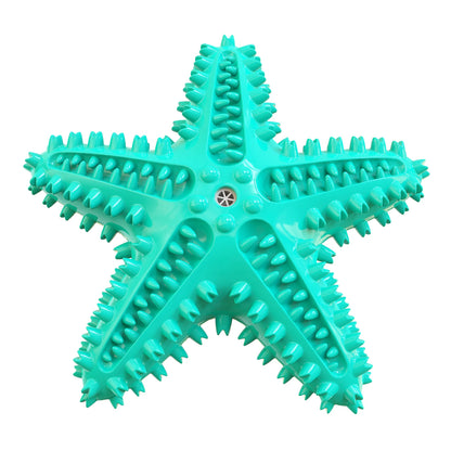 Squeak Toothbrush Chew Dog Toy Starfish Soft Rubber Puppy Plaything Interactive Chewing Dogs Toys With Sound Aggressive Chew Toy