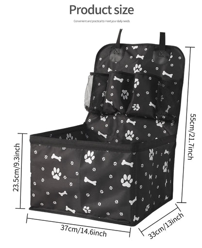 Dog Car Seat with Storage Pockets,Scratch Proof Durable Pet Booster Car Front Seat for Small Medium Dog
