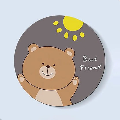 S/L Coasters Cartoon Tableware EVA Bowl Dish Pot Mats Bear Dog Cat Waterproof Heat Insulation Pad for Home Kitchen