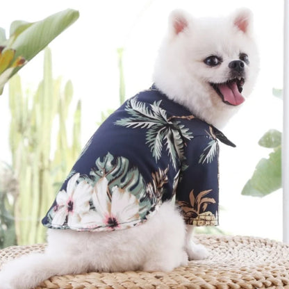 Summer Pet Dog Clothes Cool Beach Hawaiian Style Dog Cat Shirt Breathable Dog T-Shirts Chihuahua Dog Costumes Pet Puppy Clothing