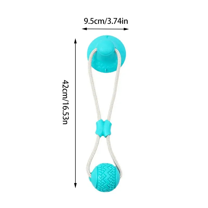 Dog Toys TPR Ball Teeth Grinding Cleaning Teeth Pet Play Suction Cup Elastic Pull Rope Chew Toy Dog Supplies