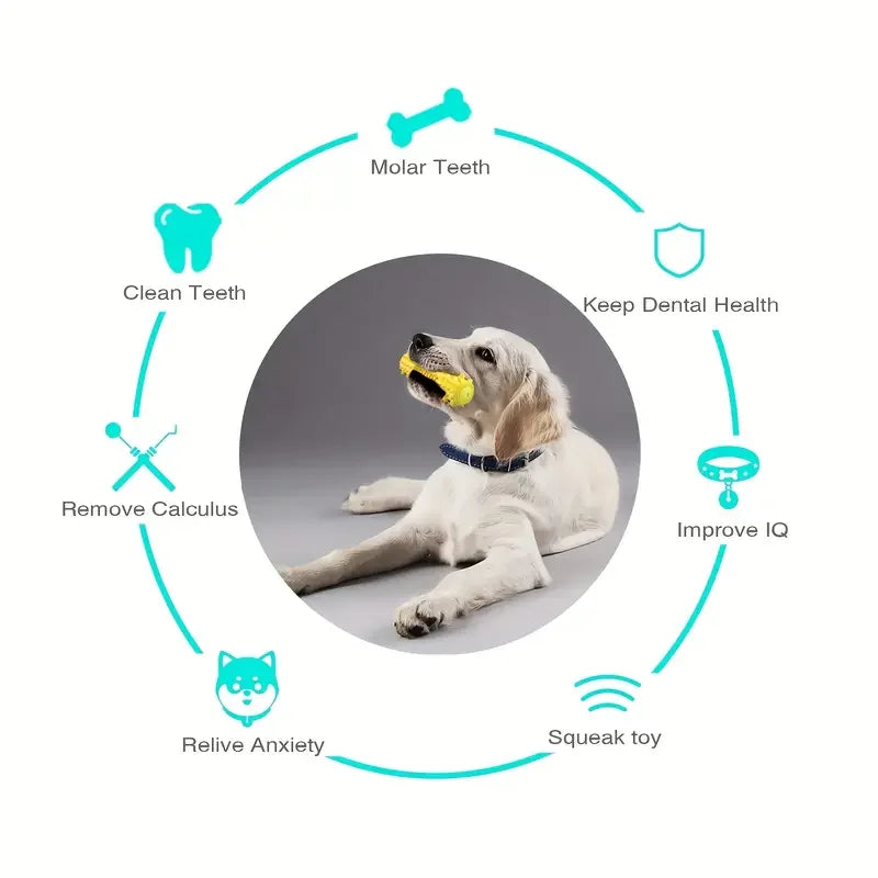 Vet-Approved Dental Chew Stick - 3-in-1 Cooling Toothbrush Toy for Small/Medium Dogs, Summer Teeth Cleaning & Gum Massage