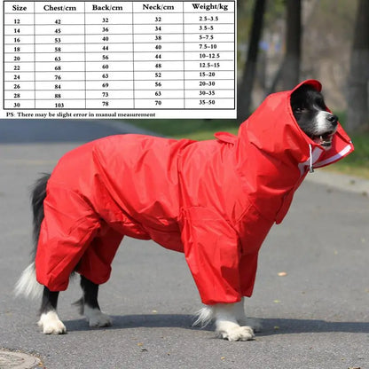 the CAMO-DOG - Large Pet Dog Raincoat, Waterproof Rain Clothes, Jumpsuit for Large/Medium/Small Dogs, Golden Retriever Outdoor Pet Clothing Coat