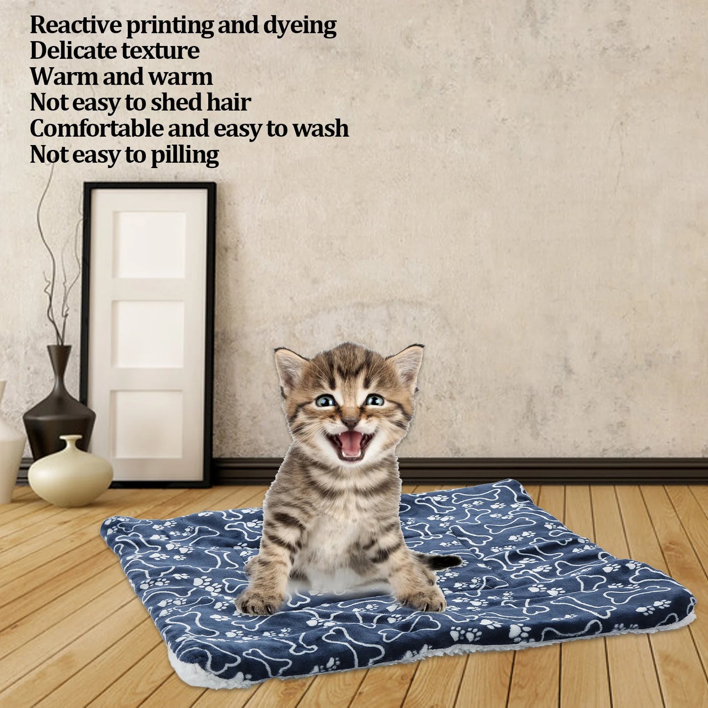 Soft Fluffy Pet Blanket Winter Warm Dog Blanket Cute Pet Bed Sheet Warm And Comfortable Cat And Dog Cushion Blanket Portable