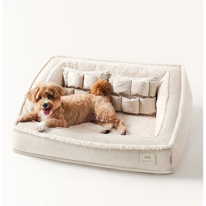 Winter Warm Dog Kennel High Elasticity Sponge Dog Beds Removable Washable Cat/Dog Sofa for Medium-sized Dogs Pet Supplies