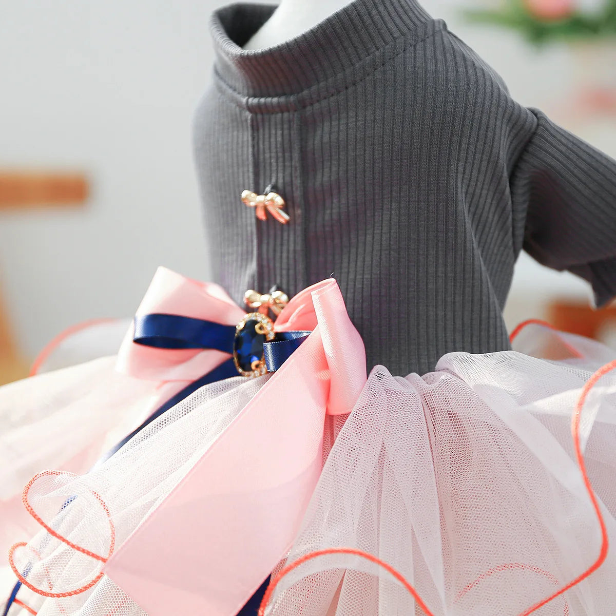 Fancy Bowtie Pet Dress For Dogs Spring Summer Puppy One Piece Apparel Girl Female Luxury  Formal Cat Wear Yorkshire Terrier Item