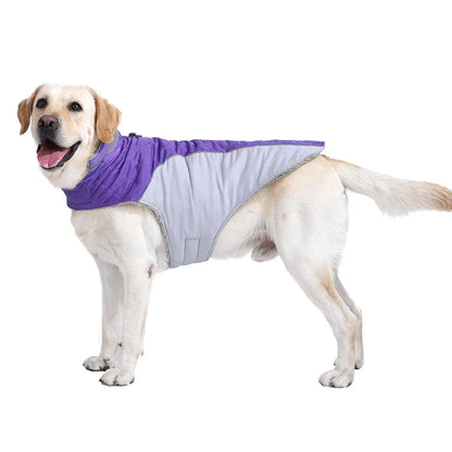 Reflective Pet Clothes For Small Large Dogs Warm Thicken Fleece Dog Vest Coat For Winter Plaid Puppy Parka With D-ring Labrador